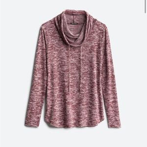 Pink Clover Poplar Cowl Neck Brushed Knit Top